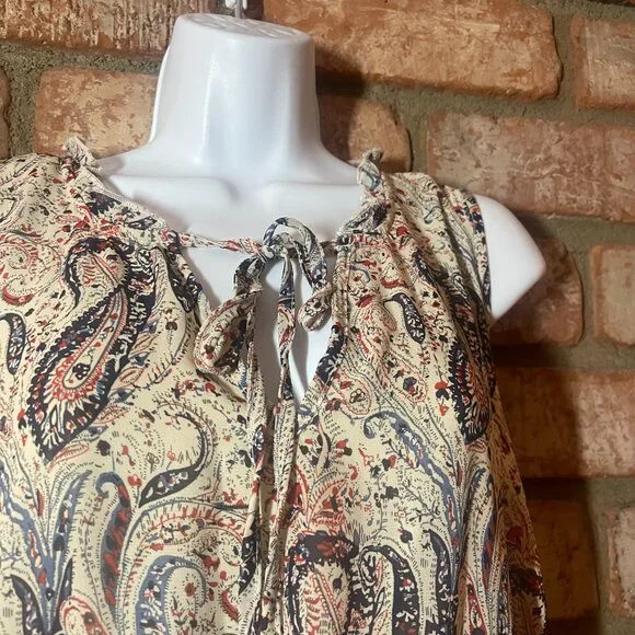 Indigo Rose Paisley Tiered Boho Maxi Dress 2X Plus - Picture 4 of 13